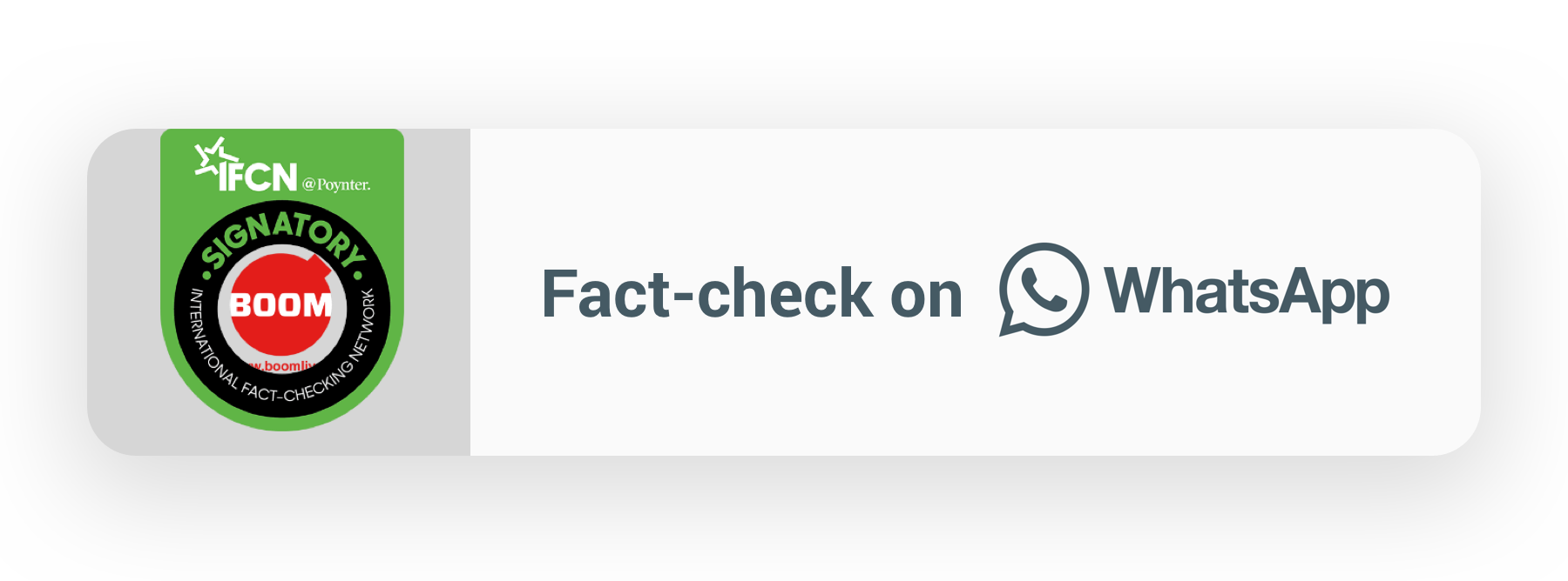 WhatsApp API button to message BoomLive